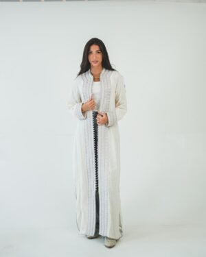 One-piece open caftan (white kimono top)